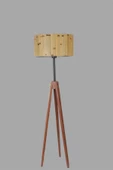 Lumexx KANARYA CEVİZ LAMBADER SİLİNDİR BAMBU 02 ABAJURLU - 3