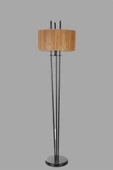 Lumexx BELEN SİYAH LAMBADER SİLİNDİR BAMBU 01 ABAJURLU - 2