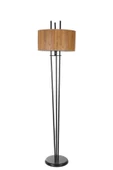 Lumexx BELEN SİYAH LAMBADER SİLİNDİR BAMBU 01 ABAJURLU - 1