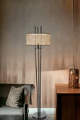 Lumexx BELEN SİYAH LAMBADER SİLİNDİR RATTAN ABAJURLU - 1