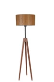 Lumexx KANARYA CEVİZ LAMBADER SİLİNDİR BAMBU 01 ABAJURLU - 2