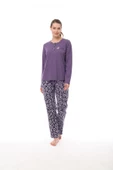 Pijadore 1558 Büyük Beeden Kadın Uzun Kollu Pijama Takım - 5