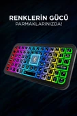 Torima M7 Siyah Kablosuz Rgb Işıklı Bluetooth Mini Klavye - 4