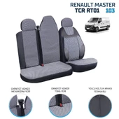 Renault Master 2+1 Ön Koltuk Kılıf Seti Füme - 4