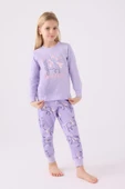 Roly Poly 3477 Princess Kız Çocuk Lila Uzun Kol Pijama Takım - 1