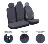 Renault Master 2+1 Ön Koltuk Kılıf Seti Siyah - 2