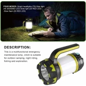 NTLights 350 Lümen 10W Şarjlı Ledli El Feneri Led Fener Kırmızı Selektörlü NTLS7048 - 3