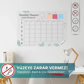 Monthly Planner Statik Elektriklenme ile Kendiliğinden Tutunan Akıllı Kağıt (Kağıt Not Tutucu) - 1