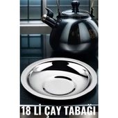 ModaCar 18 li Metal Çay Tabağı Veneta Design Seti - 1