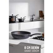 ModaCar 8 Cm Derin Wok Tava Granit Döküm L.Kinnaird - 1