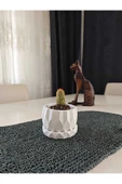 Geometrik Tasarım Sukulent Saksı ve Alt Tabağı - 1