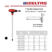 İzeltaş 4mm T Tipi Allen Anahtar T Tipi Alyan 4920 22 0040 - 2