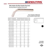 İzeltaş 17mm L Kısa Allen Anahtar L Kısa Alyan 4900 22 0170 - 2