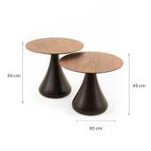 Mushroom Set Sehpa | Mantar Sehpa | Ceviz | Rehome - 3