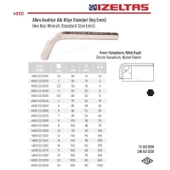 İzeltaş 16mm L Kısa Allen Anahtar L Kısa Alyan 4900 22 0160 - 2