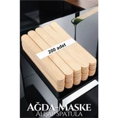 ModaCar Ahşap Büyük Spatula Yüz Cilt Ağda 200 Adet - 1