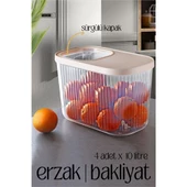 ModaCar MultiBox Erzak Bakliyat Kutusu Sürgülü Kapak 10 Litre 4 ADET - 1