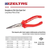 İzeltaş 180 mm Kargaburun Düz Uçlu Opak Seri 3220 13 2180 - 2