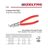 İzeltaş 19-60 mm Arası Eğri İç Segman Pensesi  3331 12 0170 - 2