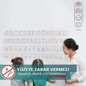 Harfli Kılavuz, Yeni Müfredata Uygun, Yeri Değiştirilebilir,Yapışkansız Tutunan Statik Akıllı Kağıt thumbnail 1