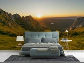Gündoğumu Dağ Manzaralı Duvar Kağıdı Baskı thumbnail 2