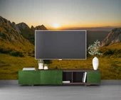 Gündoğumu Dağ Manzaralı Duvar Kağıdı Baskı thumbnail 3