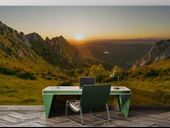 Gündoğumu Dağ Manzaralı Duvar Kağıdı Baskı thumbnail 4