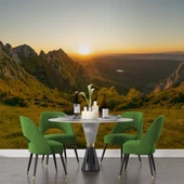 Gündoğumu Dağ Manzaralı Duvar Kağıdı Baskı thumbnail 5