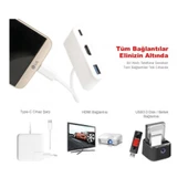 Technow 3'in 1 Type-C to Hdmi 4K USB 3.0 Çevirici Dönüştürücü Adaptör thumbnail 7