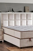 Star Yatak 180x200 cm Çift Kişilik NMS Yaylı Saten Kumaşlı Full Ortopedik Sert Yatak Krem Bordür - 2