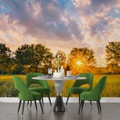 Gündoğumu Doğa Manzaralı Duvar Kağıdı Baskı thumbnail 5