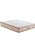 Star Yatak 140x190 cm Çift Kişilik NMS Yaylı Saten Kumaşlı Full Ortopedik Sert Yatak Krem Bordür - 1