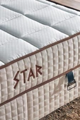 Star Yatak 100x200 cm Tek Kişilik NMS Yaylı Saten Kumaşlı Full Ortopedik Sert Yatak Krem Bordür - 4