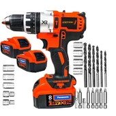 Darbeli Titanium Sargılı Lion Akülü Turbo Şarjlı Vidalama Matkap Xpro Serii Xr 30 Pcs 58 V 10 Ah - 1