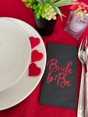 Kırmızı Yaldızlı Siyah Bride To Be Peçete 16 lı - 2