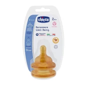 Chicco Biberon Emziği 2 ay+Akış Ayarlı 2li kauçuk - 1