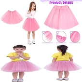 Pembe Renk Tütü Etek Bale Eteği Gösteri Eteği Çocuk Bebek Boy - 1