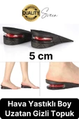 Özel Üretim 5 cm Boy Uzatan Unisex Görünmeyen Gizli Topuk Yükseltici Hava Yastıklı Destekli Tabanlık - 1