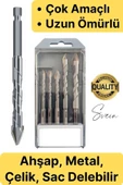 Elmas Premium Ahşap Metal Sac Demir Çelik Delebilen Çok Amaçlı Matkap Ucu Seti 5 Parça Kırılmaz - 1