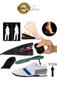 Özel Üretim 5 cm Boy Uzatan Unisex Görünmeyen Gizli Topuk Yükseltici Hava Yastıklı Destekli Tabanlık - 2