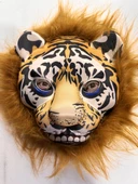 Kahverengi Yeleli Saçlı Peluş Aslan Maskesi Mega Peluş 23 No - 1