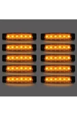 Emr Dorse Parmak Lamba 12 -24 Volt 6 Ledli Sarı Renk 10 Adet Parmak Led Dorse Kamyon Led Lamba Turuncu thumbnail 3