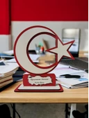 Öğretmenler gününe özel Türk Bayraklı masaüstü plaket - 1