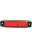 Emr Dorse Parmak Lamba 12 -24 Volt 6 Ledli Kırmızı Renk 10 Adet Parmak Led Dorse Kamyon Led Kırmızı - 5