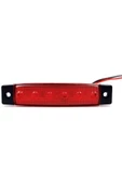 Emr Dorse Parmak Lamba 12 -24 Volt 6 Ledli Kırmızı Renk 10 Adet Parmak Led Dorse Kamyon Led Kırmızı - 4