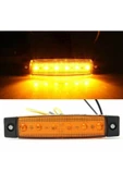 Emr Dorse Parmak Lamba 12 -24 Volt 6 Ledli Sarı Renk 10 Adet Parmak Led Dorse Kamyon Led Lamba Turuncu thumbnail 2