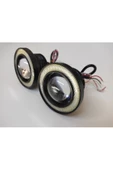 Carub Flaşlı Angel Far 76 Mm Beyaz Sinyalli Led Sis Farı Mercekli - 3