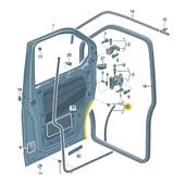 VW Caravelle T6.5 2020-2023 Ön Sağ Çamurluk Ara Kapı Fitili 7H0837566A - 3