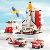 UZAY MEKİĞİ BULDING BLOCKS 1000 Parça 6+ YAŞ Puzzle Uzay Yolculuğu Eğitici Bloklar Hediye - 3