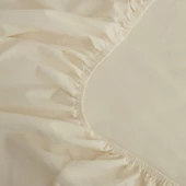 Karaca Home Basic %100 Pamuk Çift Kişilik Lastikli Çarşaf Ekru thumbnail 2